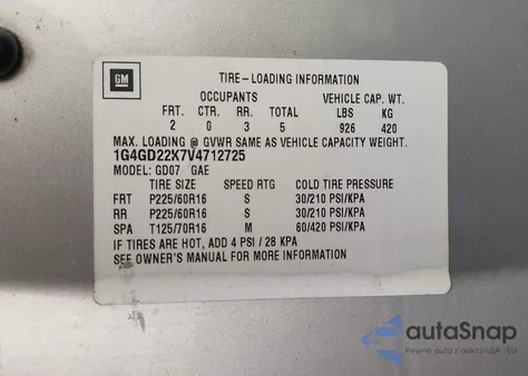 1997 Buick Riviera z USA, uszkodzony, nr VIN 1G4GD22K7V4712725